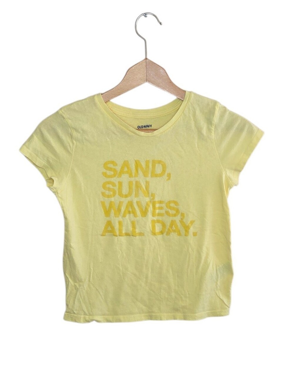 Old Navy Girls Sun Sand Waves All Day Graphic Short Sleeve Tee Size Large 10-12